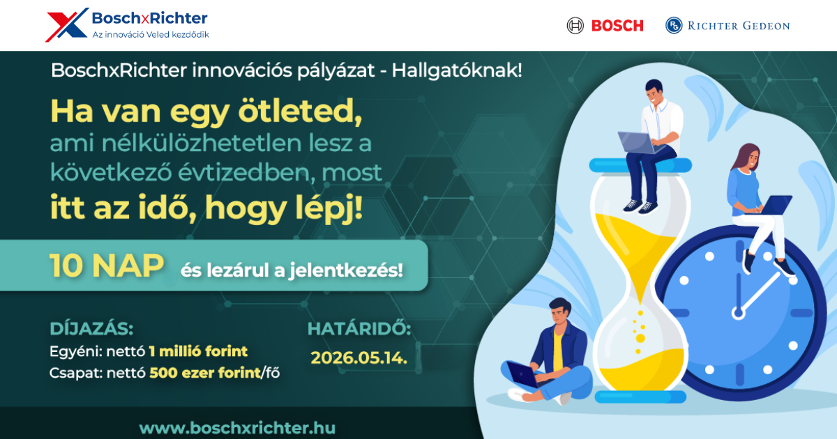 A jövő nem vár: Innovátorok új generációját keresi a Bosch és a Richter