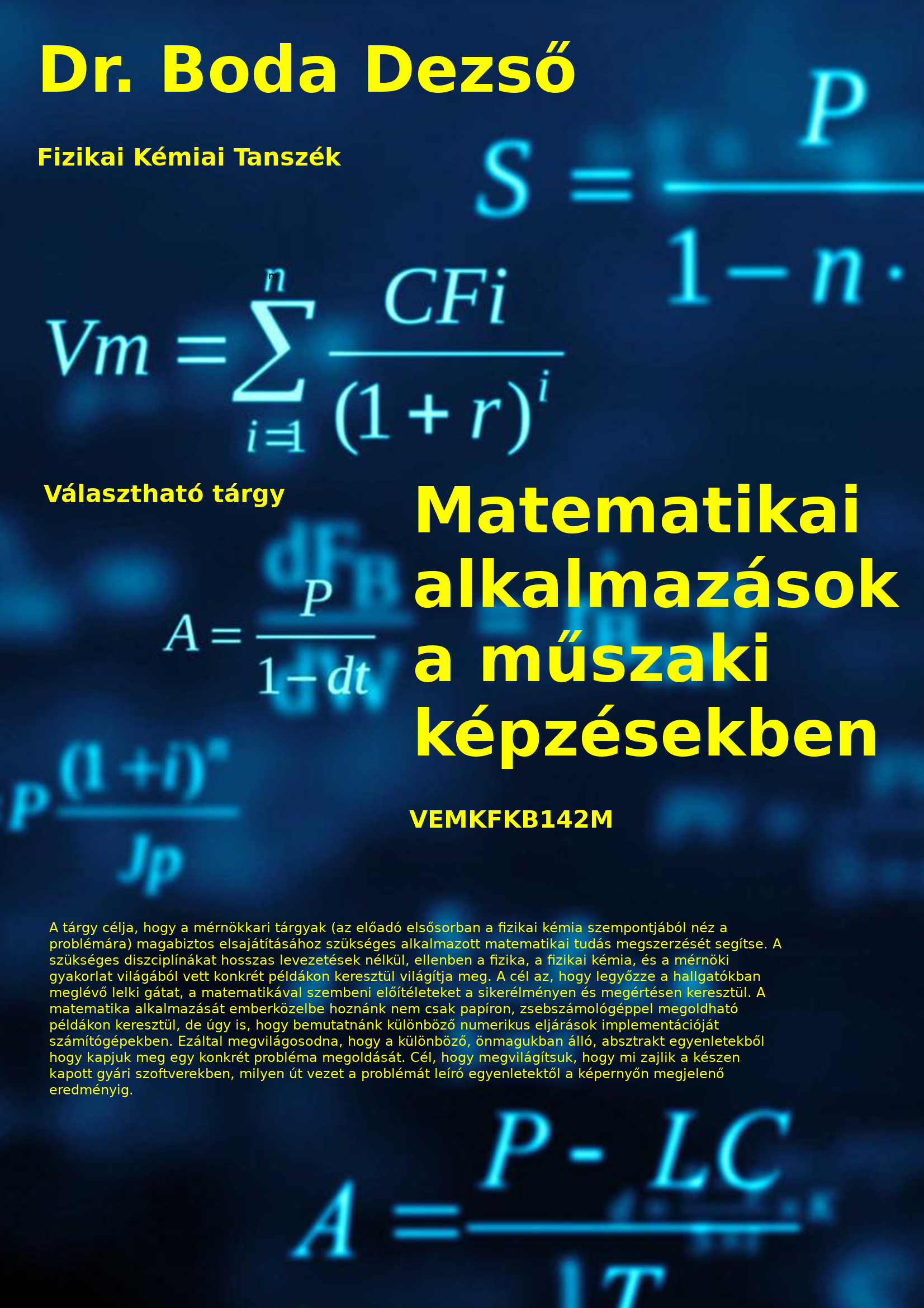 Matematikai alkalmazások a műszaki képzésekben
