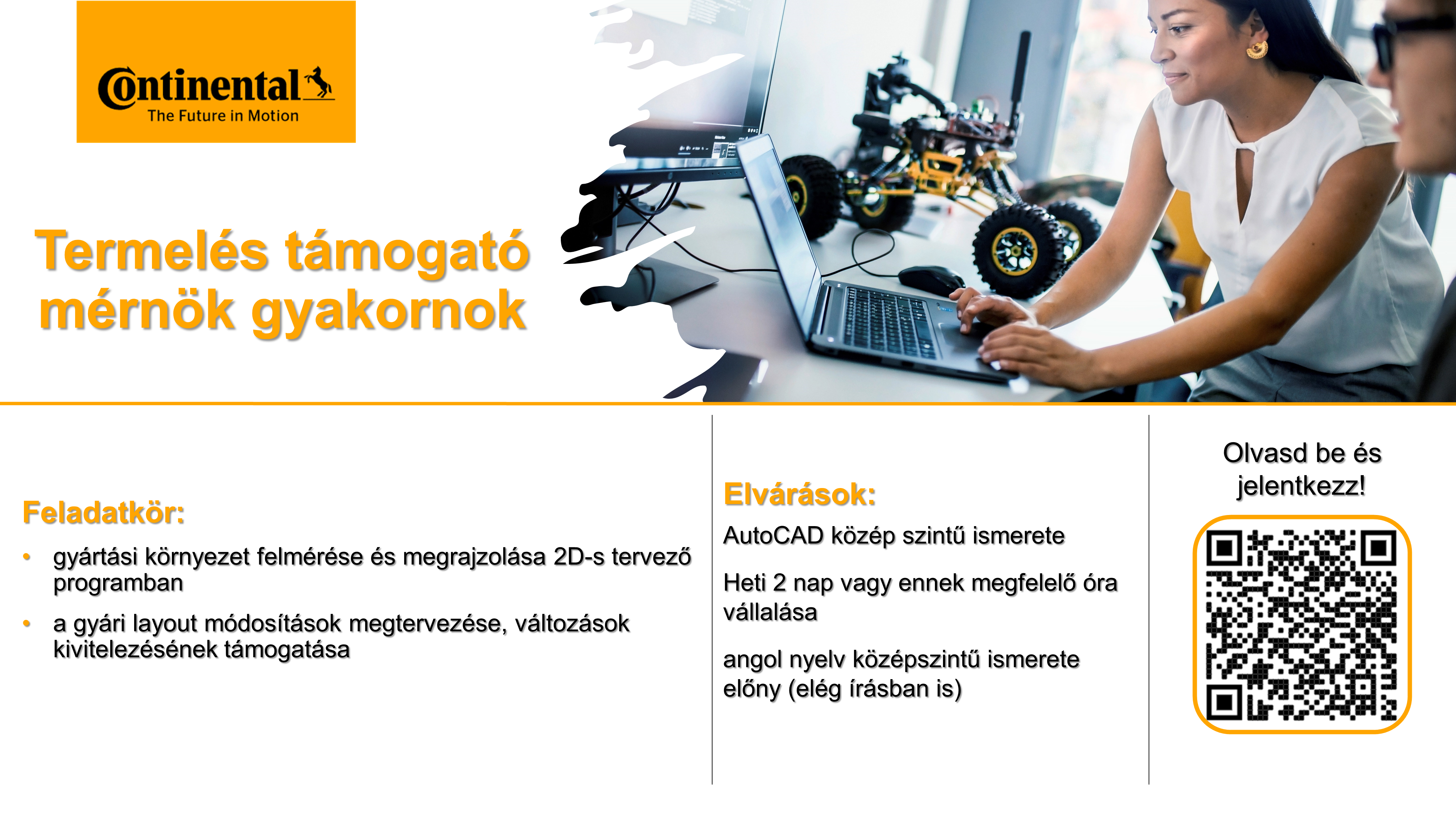 Termelés támogató mérnök gyakornok