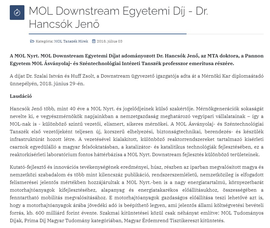 screencapture mk uni pannon hu index php bkv kfk hirek 192 mol tanszek hirek 1566 mol downstream egyetemi dij dr hancsok jeno 2023 06 23 09 24 49 cr